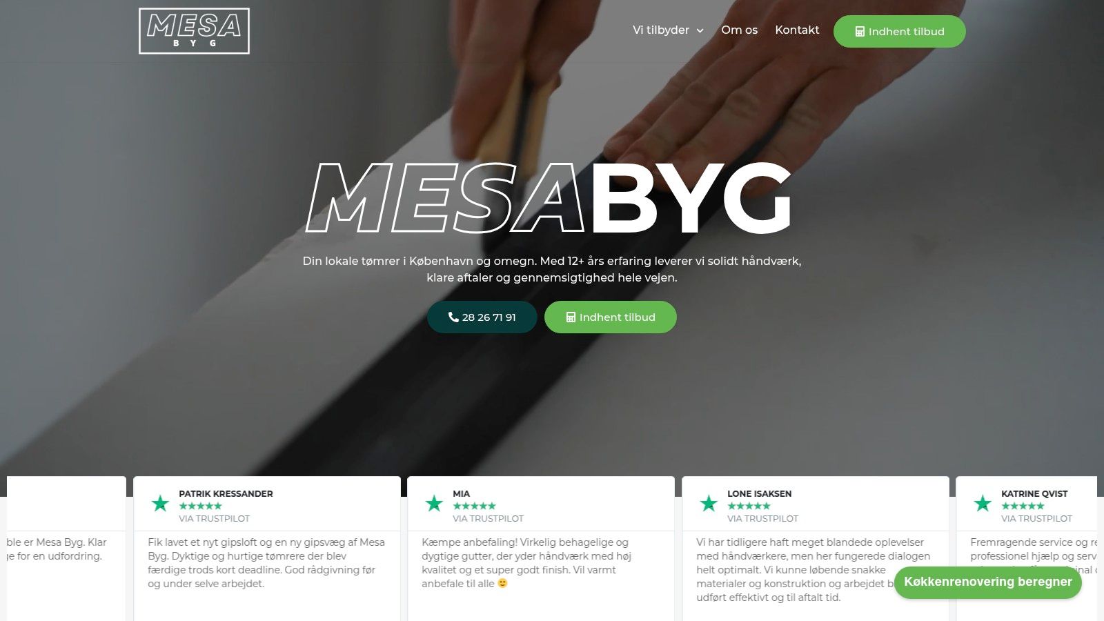 Professionelt køkkenrenoveringsprojekt af Mesa Byg med moderne finish.